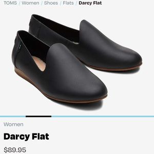 TOMS Woman’s Darcy Flat in Black, size 8 NWOT, never worn!